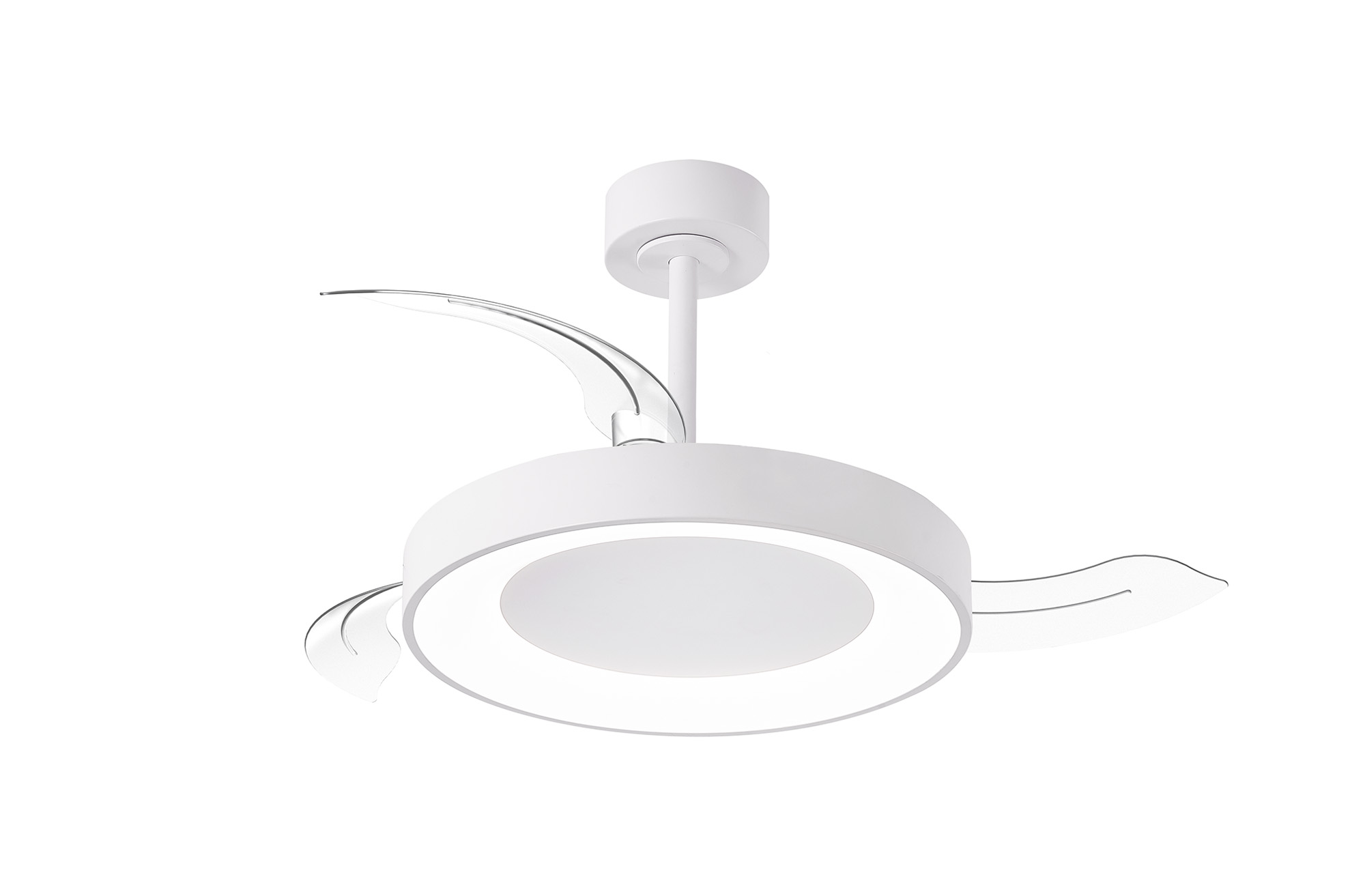 M9012  Niseko Fan S 40cm 45W LED Dimmable Ceiling Light With Built-In 25W DC Fan, 2700-5000K Remote Control, 5000lm, White